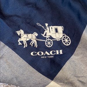 Coach Navy and Tan Scarf